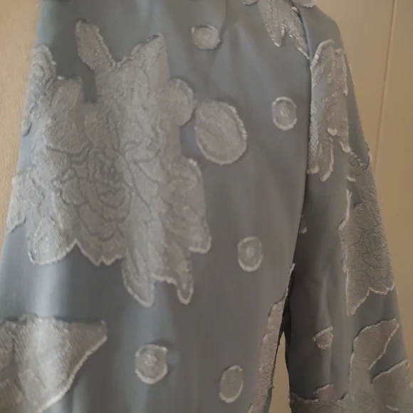 NWT Saints+Secrets Blue Floral Tiered Romper Dress with Long Sash Belt SZ Small - Picture 5 of 14